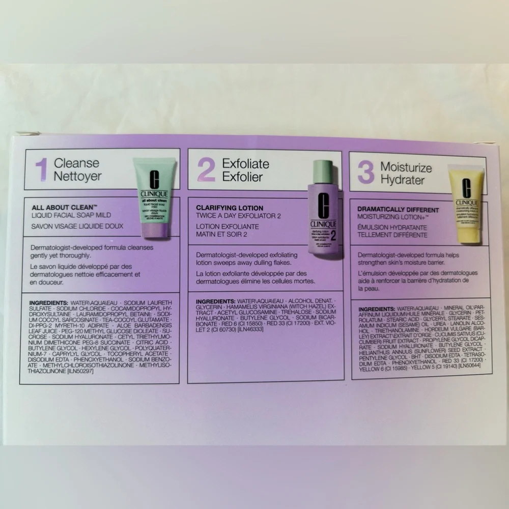 Clinique Mini Skincare Kit skin type‎ Dry Combination Travel NIB